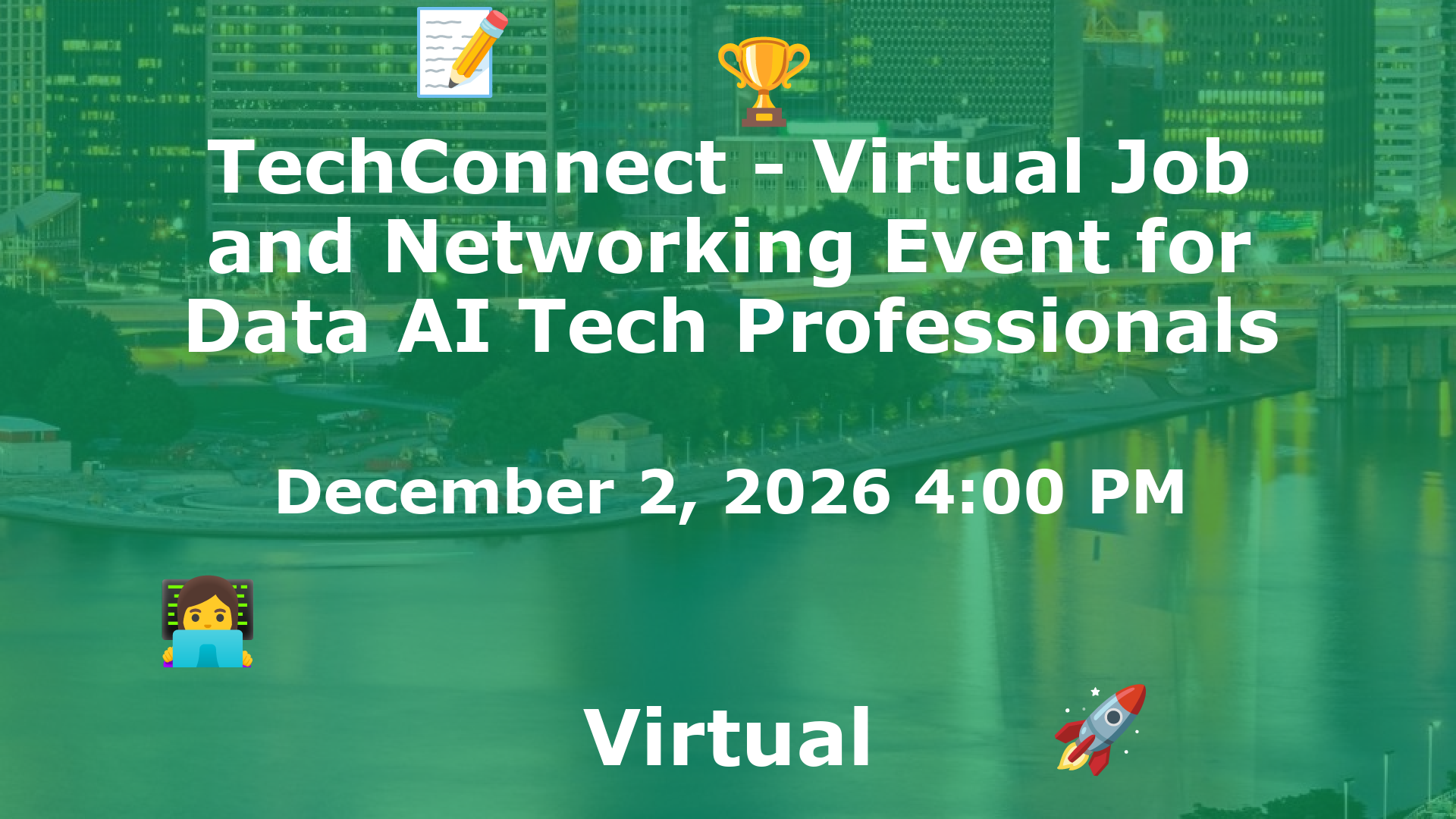 TechConnect - Virtual Job and Networking Event for Data AI Tech Professionals event image
